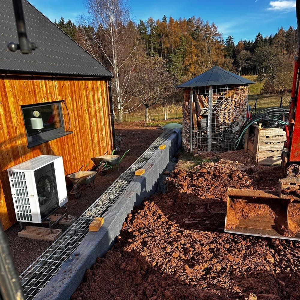 Gabion u tepelného čerpadla