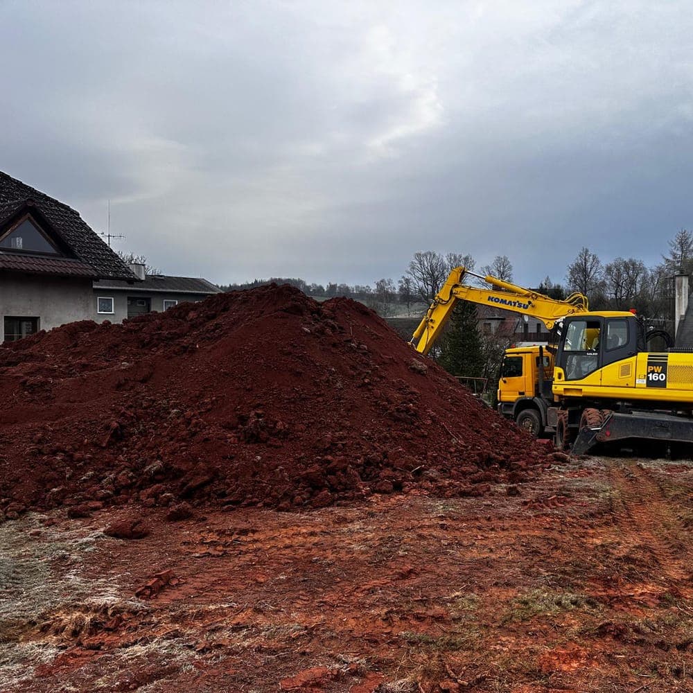 Výkop základů – příprava